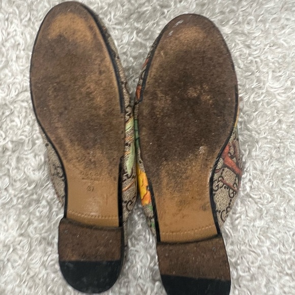 Gucci Multicolor GG Canvas Princetown Horsebit Tian Print Mules - Picture 10 of 12